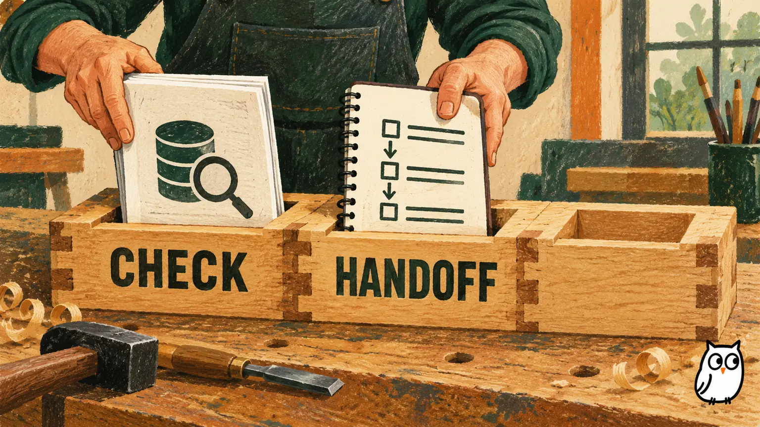 A SQL exception-check artifact and a handoff notebook fit separate large requirement sockets