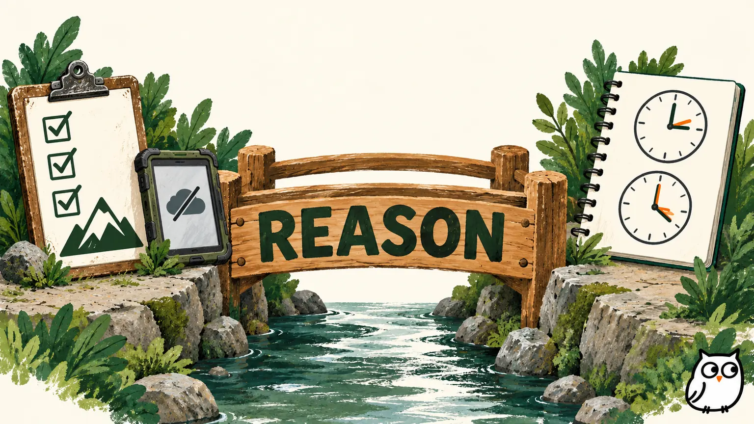 A researched product observation and a candidate's owned project experience meet across a short bridge without invented customer history